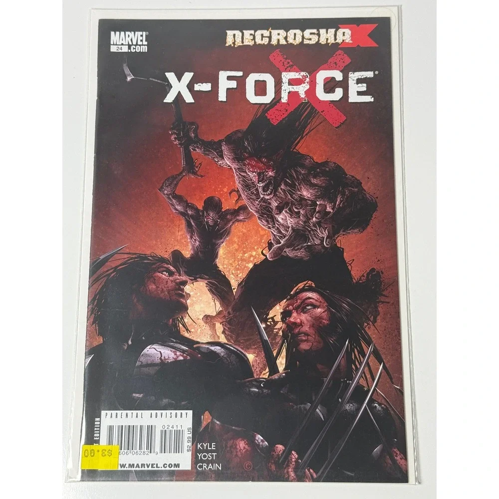 X-Force #24 Necrosha X Marvel Comic Book Wolverine X-23 Clayton Crain 2010